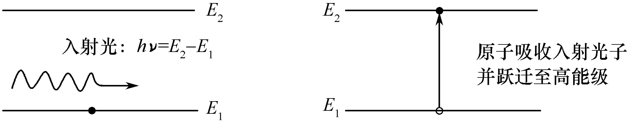 受激吸收示意图